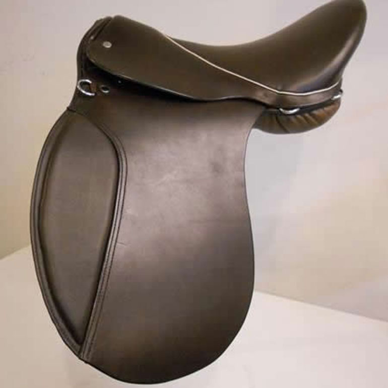 Custom English Saddles Black with white accent