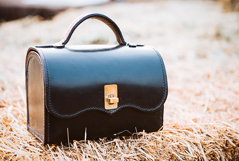 custom leather handbag